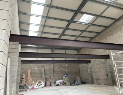 Pose IPE acier pour mise en place d'un plancher